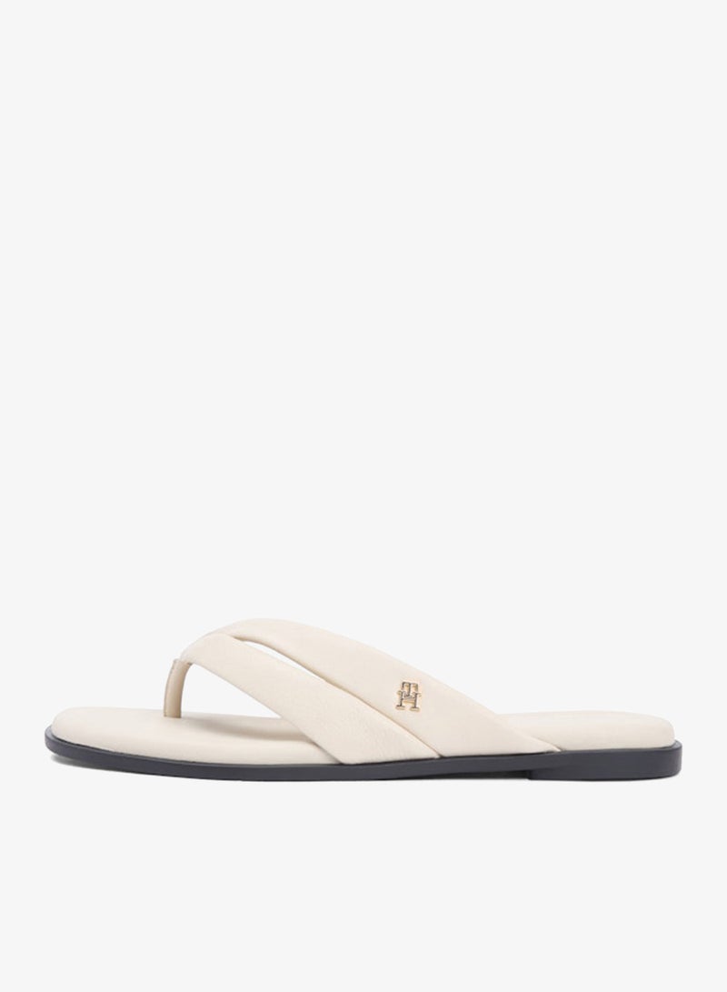 TOMMY HILFIGER Leather Toe Post Flip Flops - Image 2